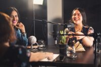 Quick guide image on how to start a podcast.